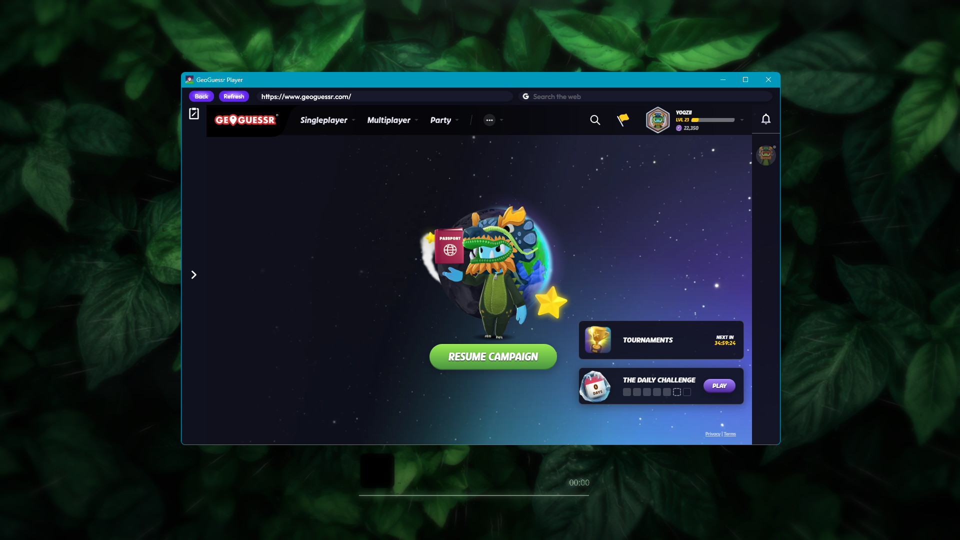 Preview of the GeoGuessrPlayer project